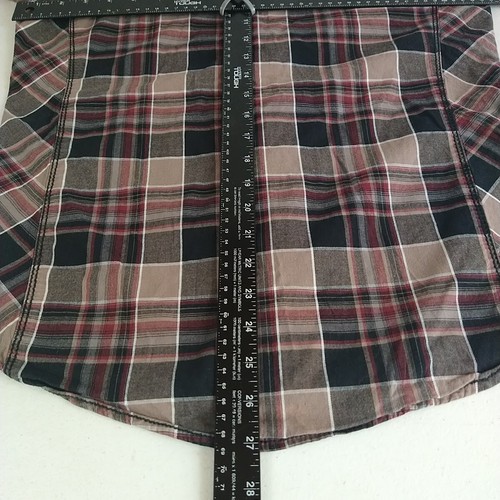 Buckle Black Shirt Men S Black Red Plaid Snap Closure Rodeo Western Country - Picture 5 of 14