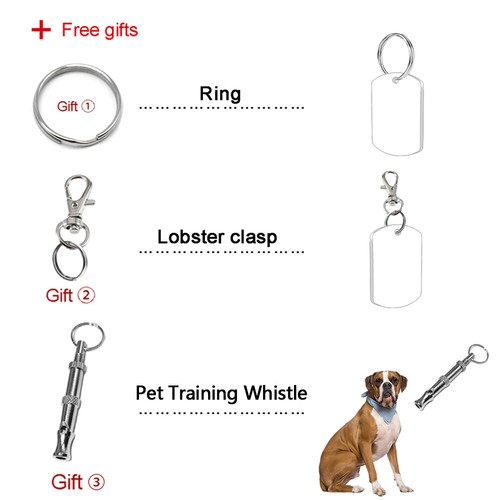 Personalized Dog Tags Identity Pet Name Phone Address ID Stainless Steel - Picture 7 of 9