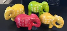 World Market Soapstone Elephant Set