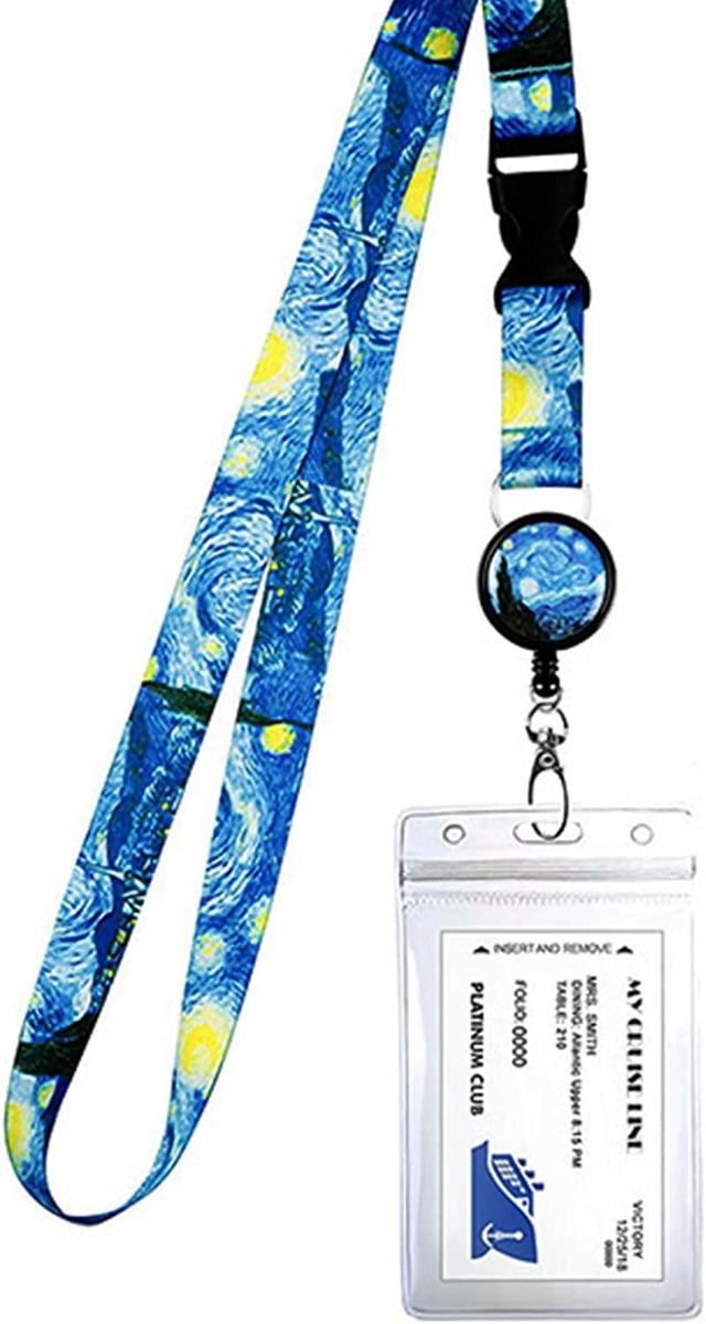 Porta Badge Da Collo, Portatessera Con Cordino, Portabadge Allungabile, Adatto
