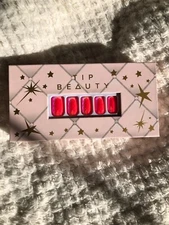 Tip Beauty Press-on Faux Nails - Eternal Sunshine Hexy Chrome Short Square - New