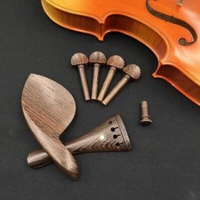 4/4 Violin Accessories Violin Peg Chin Rest Tailpiece End pin Wenge Wood