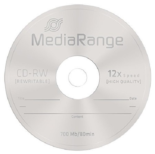 10 MediaRange CD-RW 1x - 12x rewritable blank discs CD RW High Ultra burn MR235 - Afbeelding 1 van 1