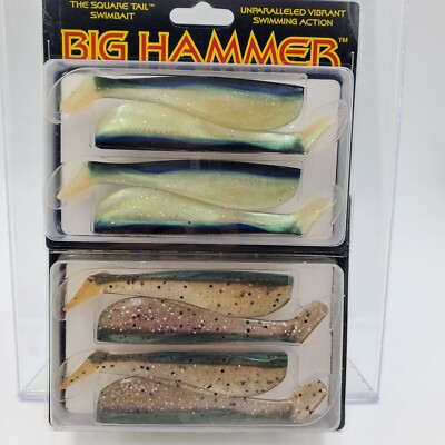 Big Hammer The Square Tail 5'' Swimbait 4 Count Pack You Choose Color