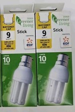 2x 9w 40w Energy Saving Light Bulbs CFL Bayonet Cap BC-B22d 