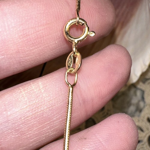 Nuova Collana Ciondolo Pietra Gemma Autentica Sterling Vermeil - Foto 5 di 7