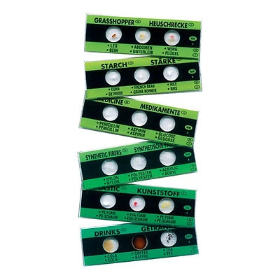 EDU-TOYS Mikroskoppräparate 6 Objektträger mit je 3 Proben