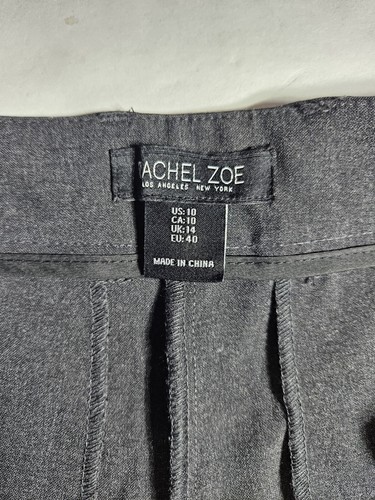 Rachel Zoe Women's Gray Dress Pants Wide Leg High Rise Size 10 - Picture 6 of 10