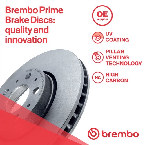 2x Brake Discs Front Internally Vented Fits Mazda Mazda6 CX-5 BREMBO 09.C654.11 - Picture 7 of 8