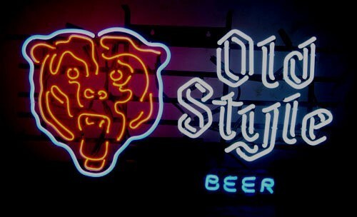Chicago Bears Estilo Antiguo Cerveza 24"x24" Luz Neón Letrero Lámpara Bar Decoración Abierta Exhibición - Imagen 1 de 14