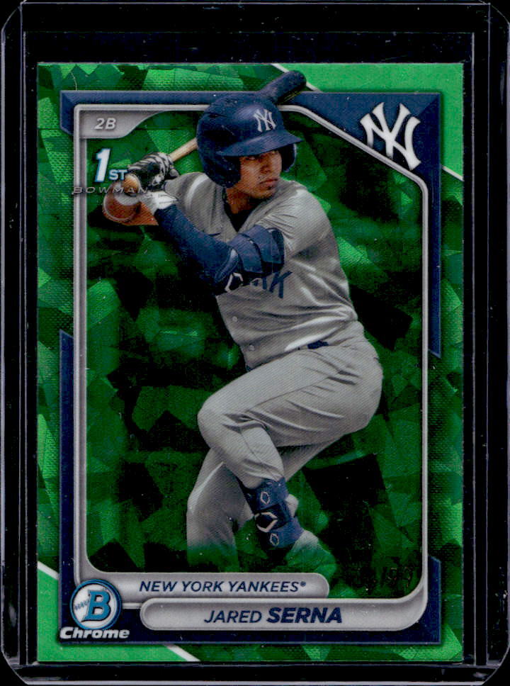 2024 Bowman Chrome Sapphire Jared Serna Green Refractor 1st Prospect #/99