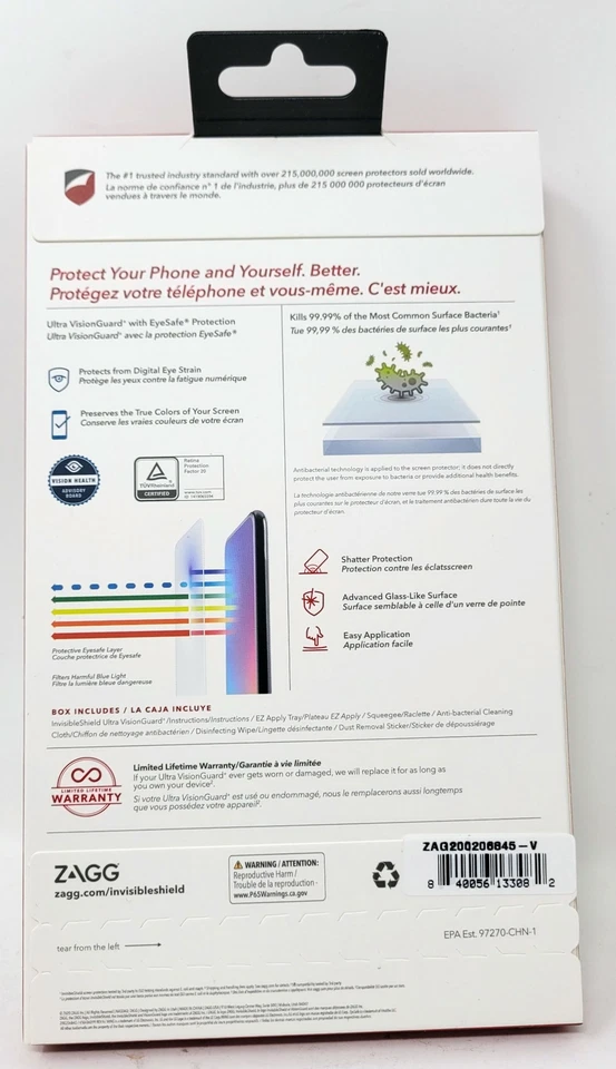 Zagg Invisible Shield Ultra VisionGuard+ Screen Protector For LG Wing - Image 2 of 2