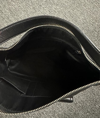 Coach Charlie Black Leather Hobo Purse F29881 Front Kangaroo Pocket Handbag Bag - Picture 6 of 7