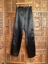 Vintage 70's Disco Pants Black Satin High Rise New Wave 1970 s 80's JJ Co