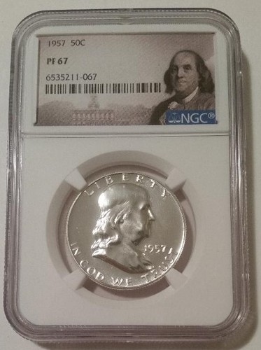NGC 1957 Franklin Half Dollar Proof PF67 Portrait Label