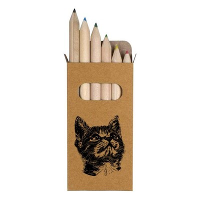 6 kurze Farbstifte ''Cute Kitten Looking Up'' (PE00089862)