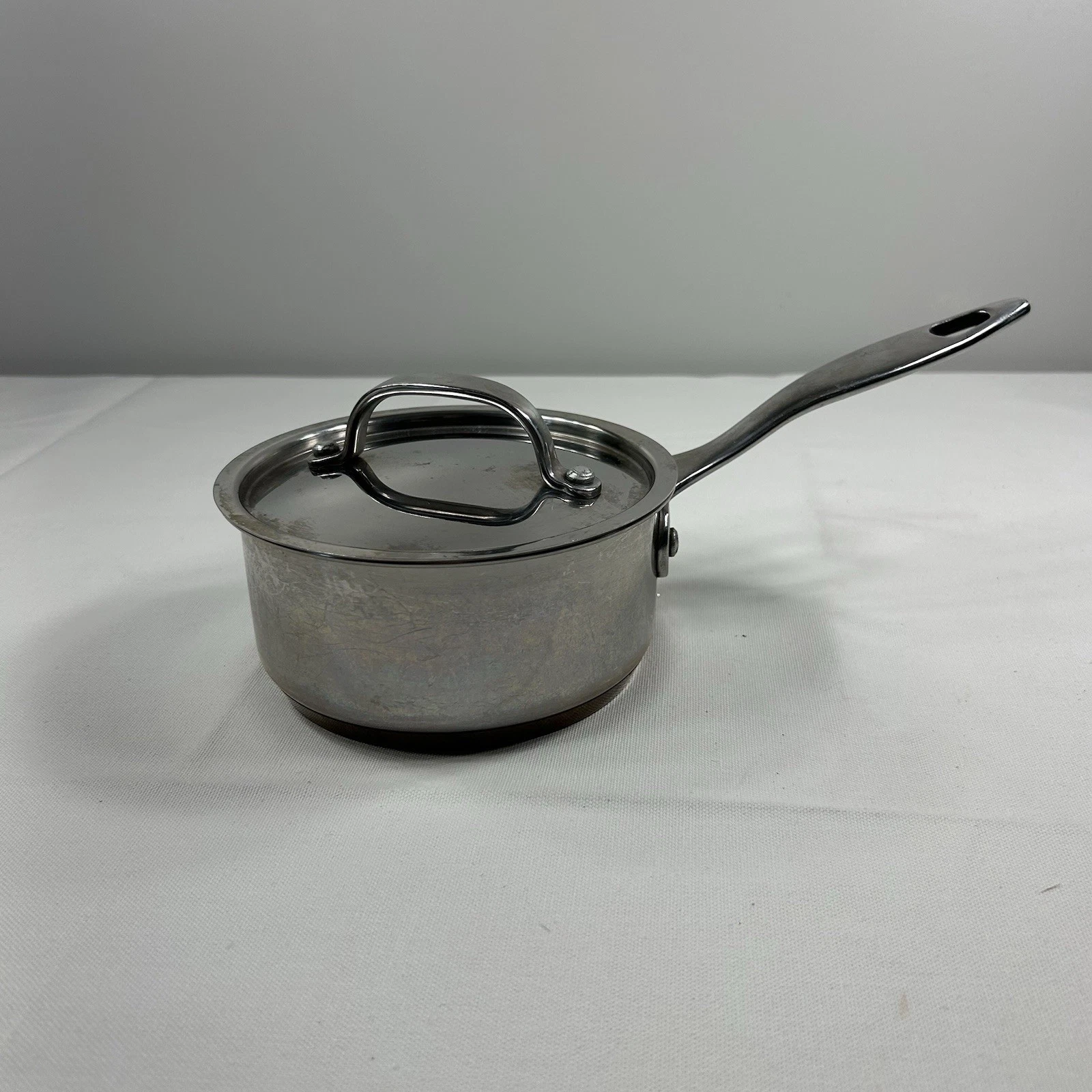 RARE Vtg Revere Ware SX 01B Chefs Request 1 Qt Sauce Pan w Lid Thick Copper Base