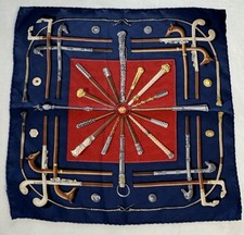 Hermes Silk Scarf Cannes et Pommeaux 90 By Fran oise de la Perri re 1985 Pocket