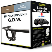 Starre Anhängerkupplung für SUZUKI Grand Vitara 10-15 II Typ JT/TE/TD G.D.W. NEU