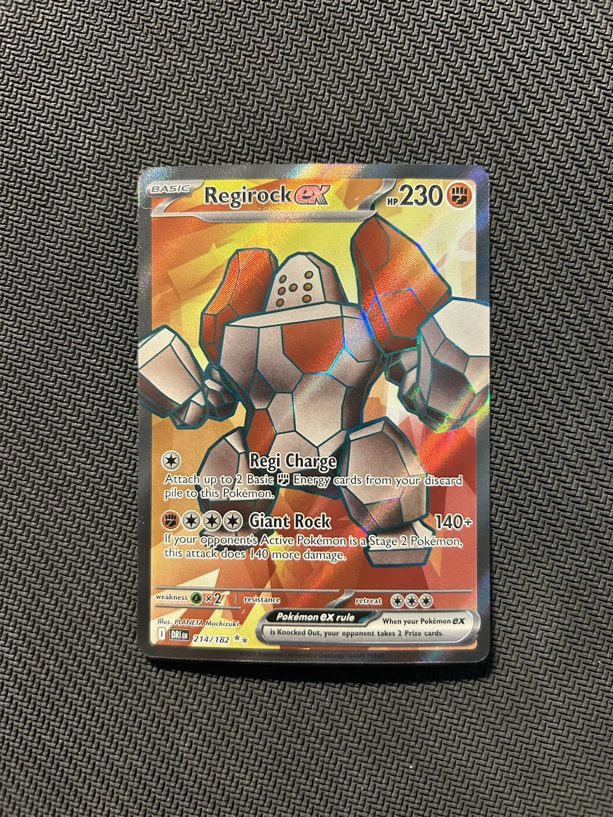 Pokemon TCG Regirock ex 214/182! NM Condition! See Description!