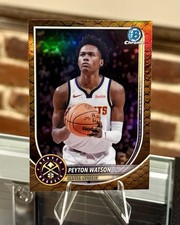 2025-26 Bowman Chrome PEYTON WATSON REPTILIAN REFRACTOR #BCV-180 Denver Nuggets