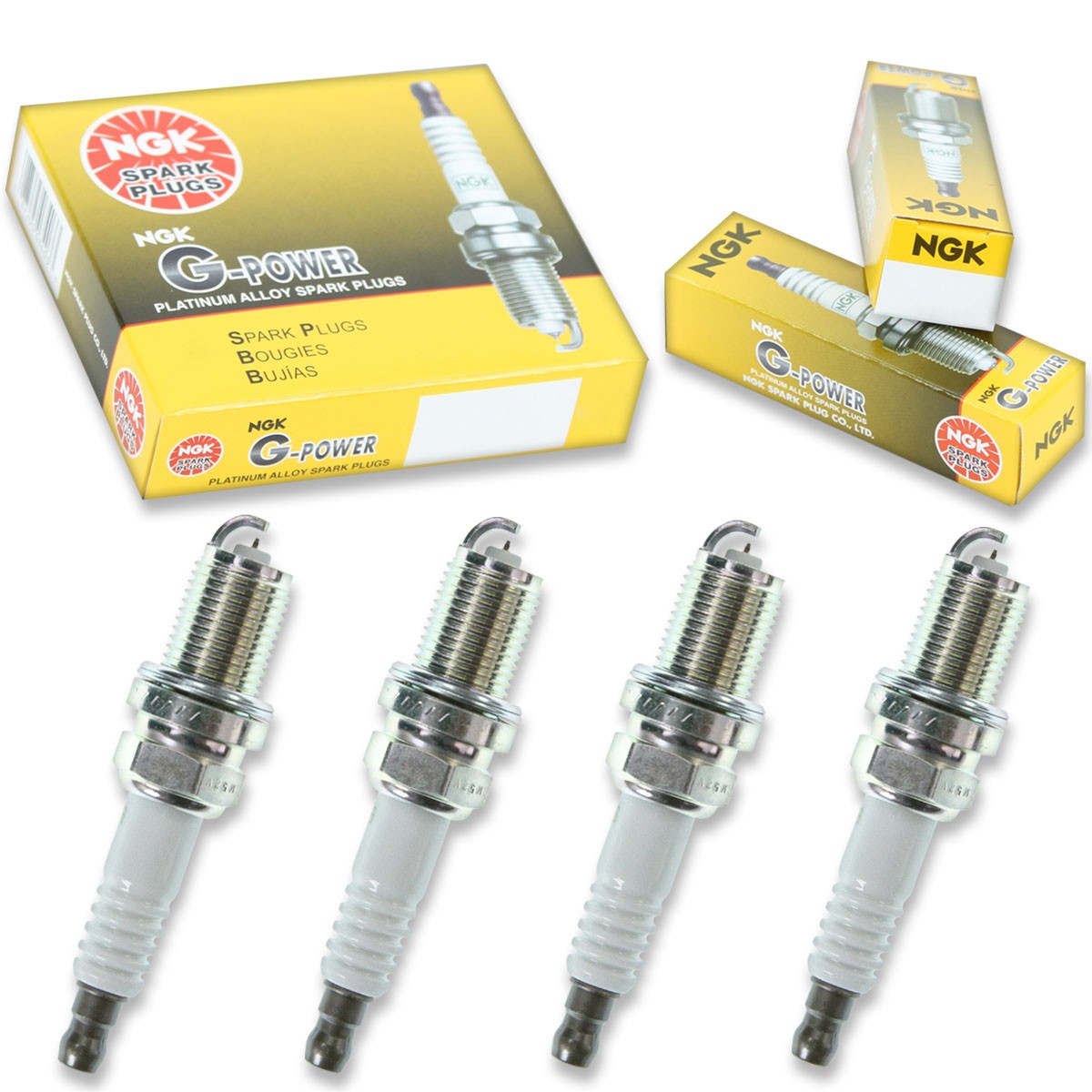 4 pcs NGK G-Power Spark Plugs for 1998-2000 Isuzu Amigo 2.2L L4 - Engine Kit ia