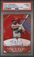 2024 Topps Luminaries Home Run Kings Auto Paul Goldschmidt Red 10/10 PSA 9