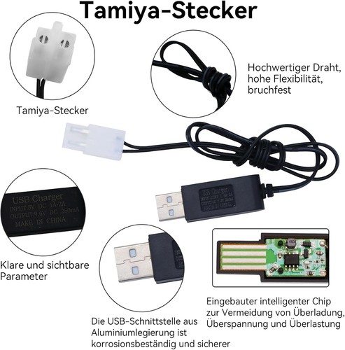 RC NiMH Akku 7.2V 3600mAh - 7.2 Volt RC Auto Akkus kompatibel mit Tamiya - Bild 6 von 7