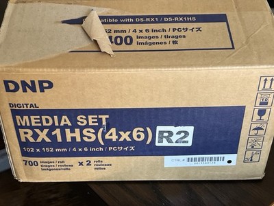 DNP RX1HS 4x6 Media Print Kit R2 Perforation -R2 Used Box