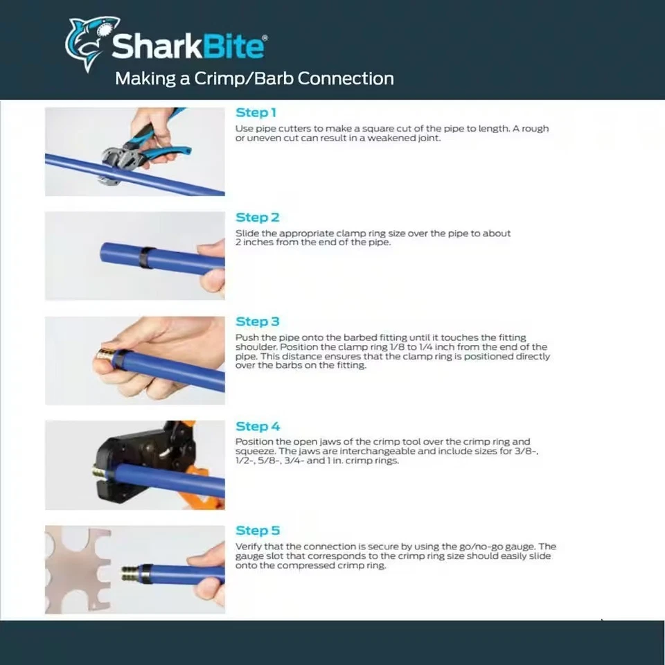 SharkBite U860B50 PEX Pipe 50 Foot - Blue Flexible, durable piping sytem Best - Image 4 of 4