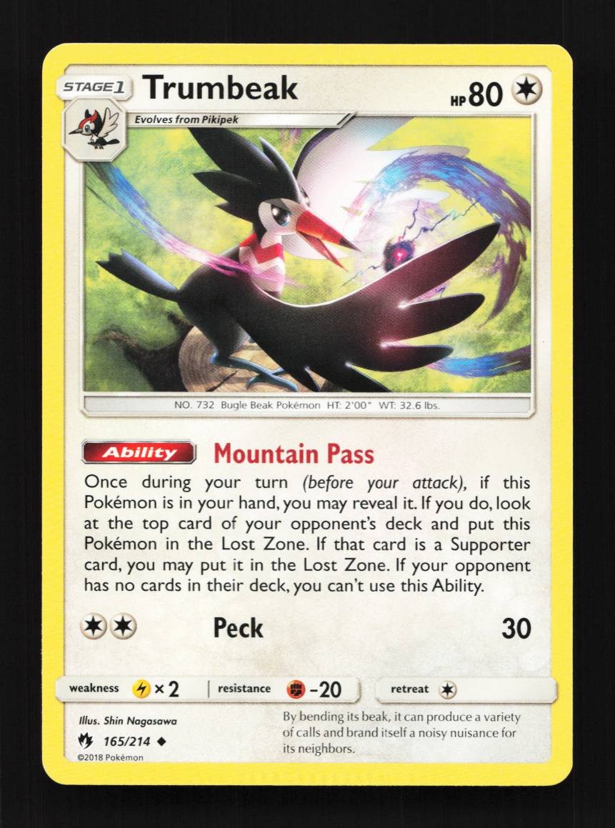 Trumbeak 165/214 LP Lost Thunder English Pokemon Card TCG
