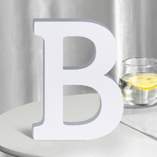 8 Inch White Wooden Letters for Wall Decor, Unfinished Alphabet Signs