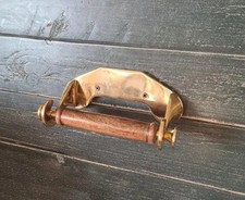 Rustic Toilet Roll holder vintage Victorian retro old style SOLID BRASS WC