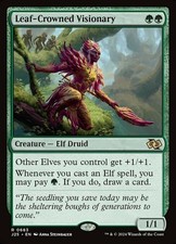 Leaf-Crowned Visionary Light Play, English Magic the Gathering MTG Foundations J