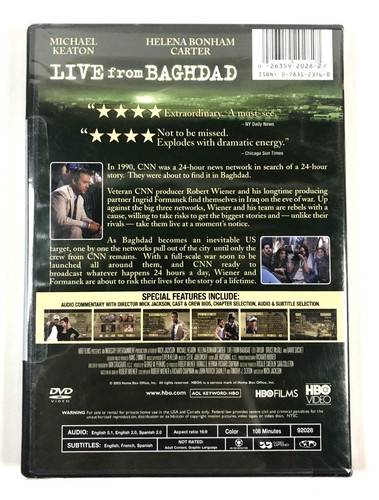 Live From Baghdad (DVD, 2003) Michael Keaton Helena Bonham Carter New & Sealed - Picture 2 of 2