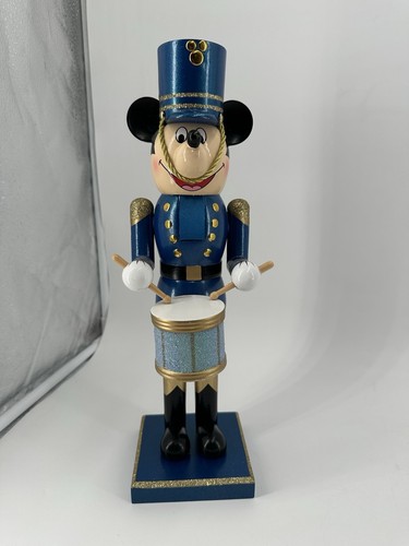 2016 Disney Parks Mickey Mouse blau Trommler Nussknacker 14" Weihnachten Urlaub - Bild 1 von 17