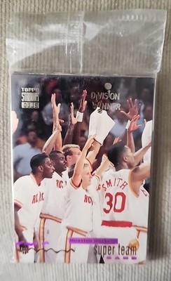 93-94 Stadium Club Super Team Division Winner Houston Rockets Sealed Set Mail In