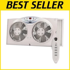 Reversible Window Fan, 3 Speeds, Programmable Thermostat
