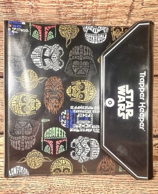 Star Wars Trapper Keeper Faces Mandalorian Yoda R2D2 C3PO 2014 Three Ring Binder