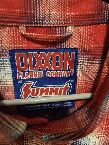 Dixxon Summit Long Sleeve Flannel Button Up Men's XXL 2XL XXLarge - Picture 2 of 3
