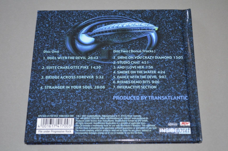 TransAtlantic – Bridge Across Forever / Inside Out Music 2001 / 2CD Digibook - Bild 2 von 2