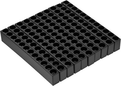 Bremorou 12 Holes Hex Bit Holder 10 Pcs 1/4 Inch Bit Organizer, Black Plastic
