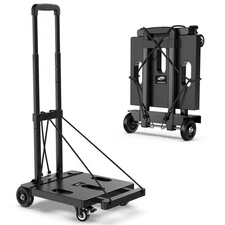 4-wheel folding trolley with large and small wheels