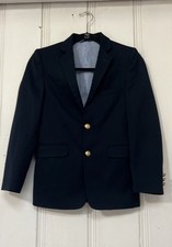 Tommy Hilfiger Classic Boys Youth Blazer Navy Size 12 Gold Buttons Sport Coat