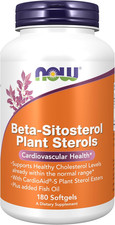 NOW Beta-Sitosterol Plant Sterols 180 Softgels   CardioAid-S  Fish Oil Suppleme