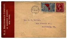 1901 NYC -Pittsburgh Cover w/ Pan American Exposition BC6 Cinderella Am Expo