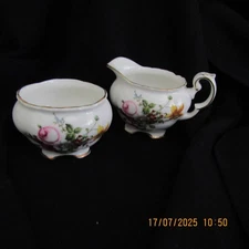 Vintage Coalport Sugar Bowl and Cream Jug Made in England