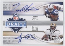 2009 SP Signature Edition 10/50 Joseph Addai Marques Colston #DY-NA Auto 0f8