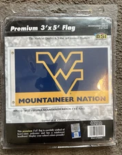 WEST VIRGINIA UNIVERSITY MOUNTAINEERS NCAA PREMIUM FLAG 3' X 5' FOOT #95112