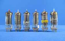 GE 6CL6 Vacuum Tubes Various Brands Black Plate Lot of 6 TV-7 Tested Strong